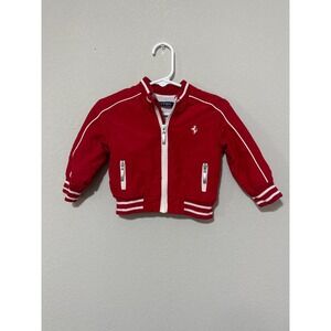 Official Ferrari Baby Red/White Windbreaker Track Jacket Size 6 Months